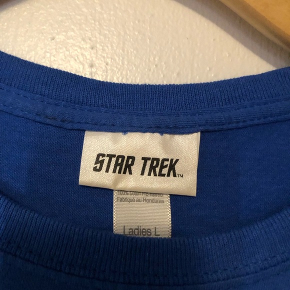 Star Trek Blue Ladies T-Shirt - Picture 3 of 4